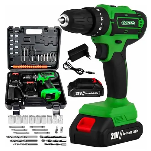 Furadeira e Parafusadeira 21V Profissional 2 Baterias LED Tpar21