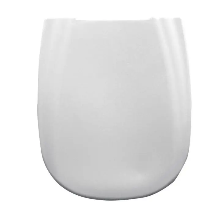 Assento Sanitário Elevado com Tampa 7,5cm PE Quadrado Branco