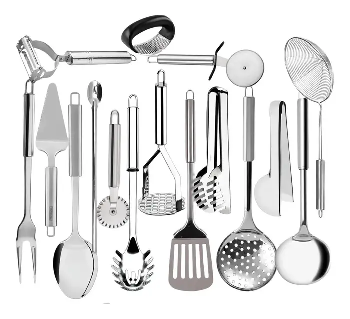 Jogo Com 16 Utensílios Inox